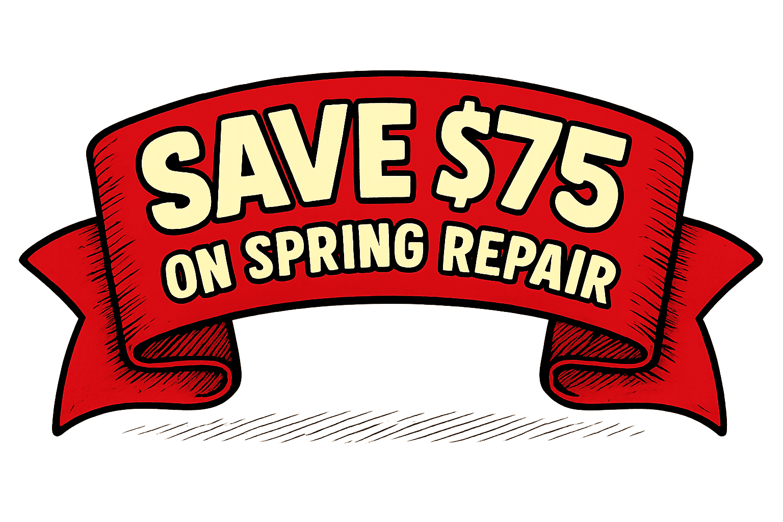 Save $75 on Spring Repair, today only